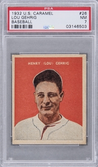 1932 U.S. Caramel #26 Lou Gehrig – PSA NM 7
